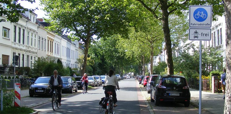 Fahrradstraße seit 2014: Humboldtstraße in Bremen CC BY-SA 3.0, Ulamm, via Wikimedia Commons